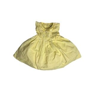 Janie And Jack Yellow Dress Baby Size 3-6 Months Ruffle Floral Bow With Bloomers